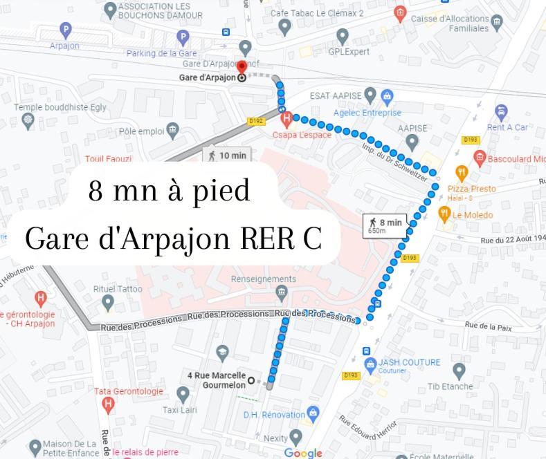 Disponible - Appartement Entier Neuf - 8Mn A Pied Rer C Paris, Parking Rue Gratuit, En Face Hopital D'Arpajon, Balcon Prive, Matelas Bultex 160X200, Ascenseur, Acces Pmr, Centre Ville A Pied Bagian luar foto